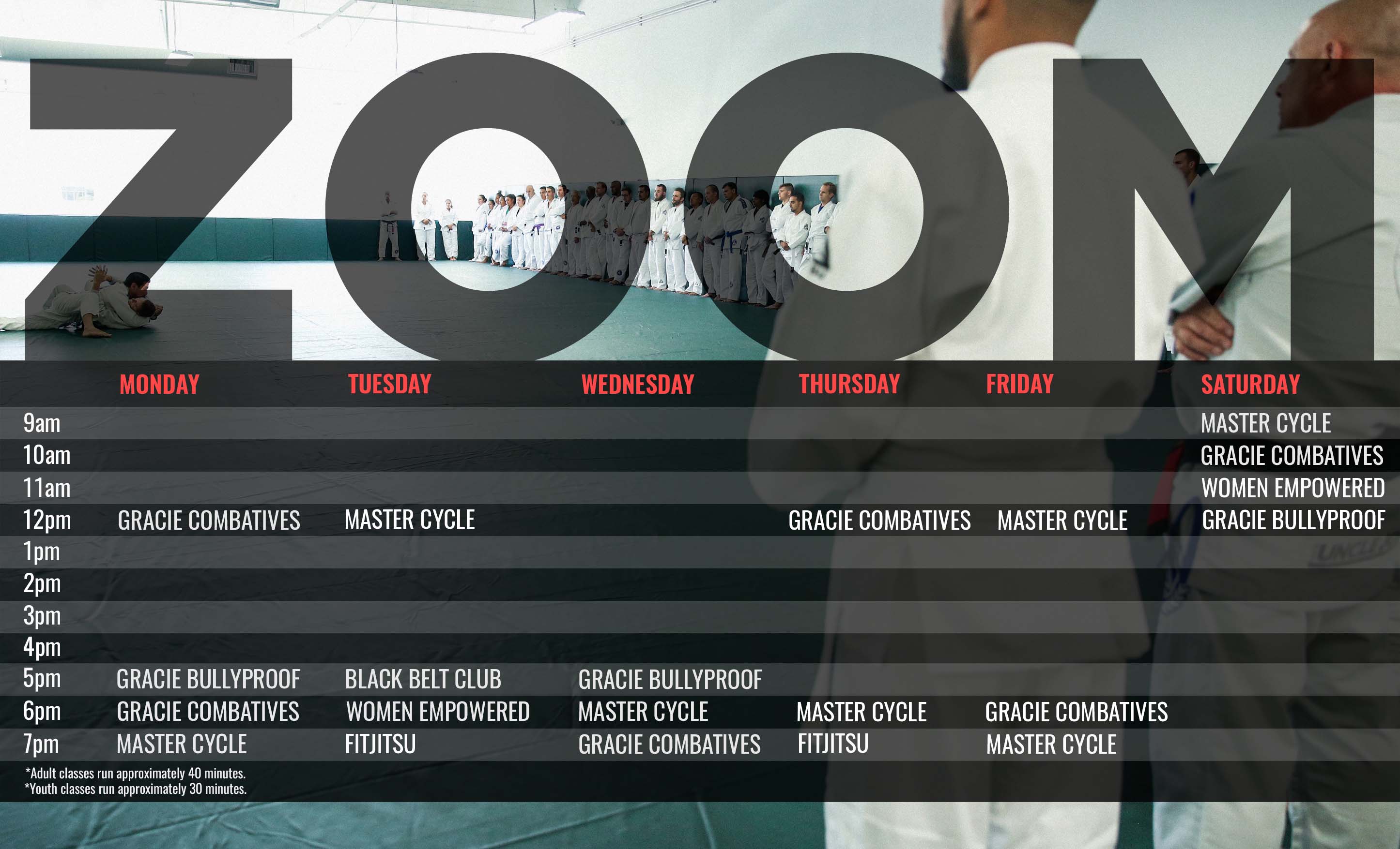 ZOOM Weekly Schedule